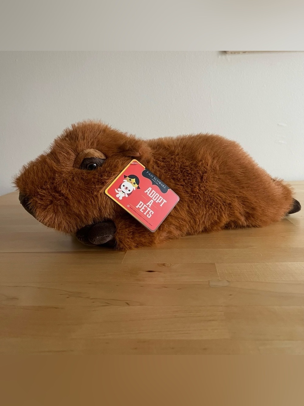 FAO Schwarz Adopt A Pets Asuka Capybara
Plush Medium Brown NWT
